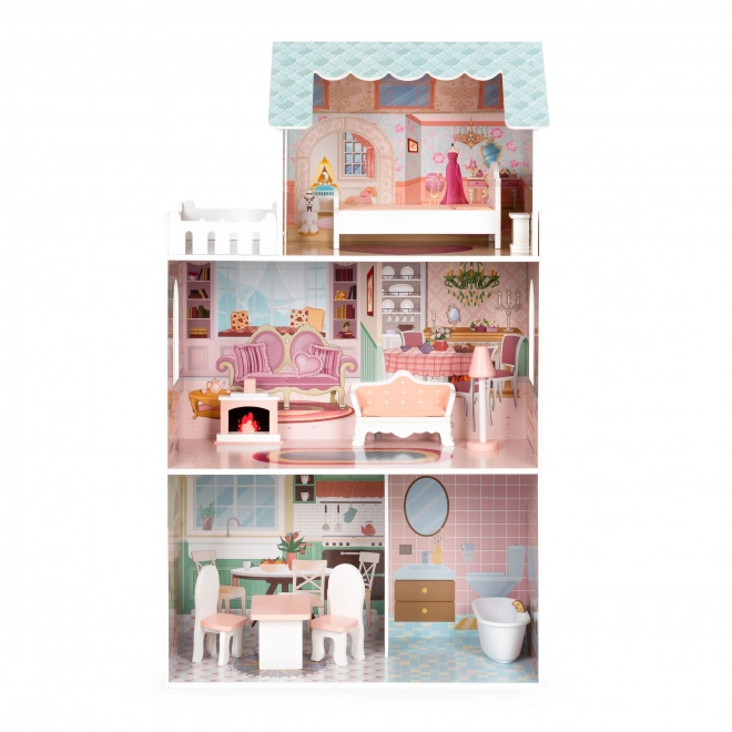 Grande maison de poupées avec mobilier ECOTOYS