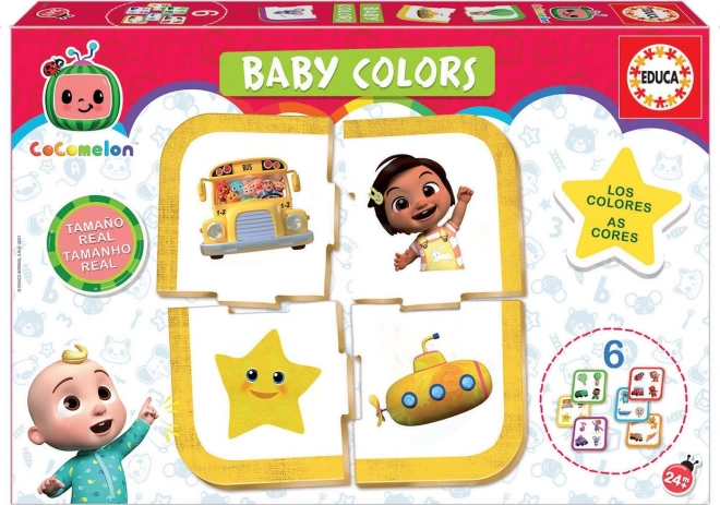 EDUCA Baby puzzle CoComelon : Apprends les couleurs 6x4 pièces