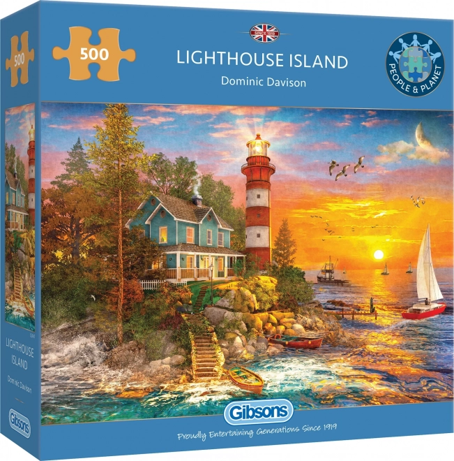 Puzzle GIBSONS Phare sur l'île 500 pièces