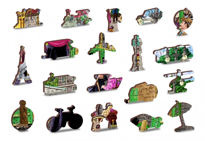 Puzzle en bois avec figurines - Place parisienne à Berlin