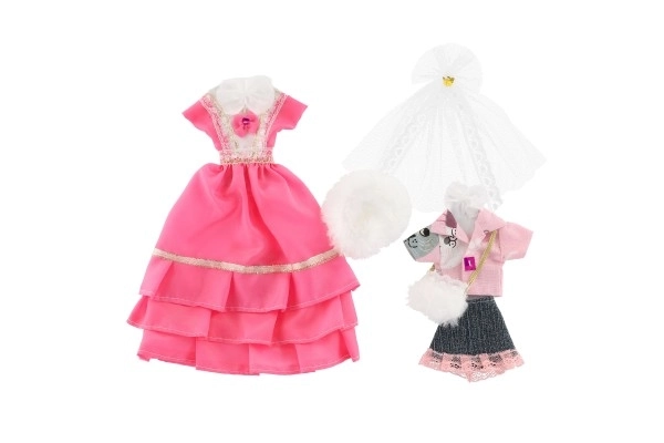 Vêtements avec accessoires pour poupées 2 pièces