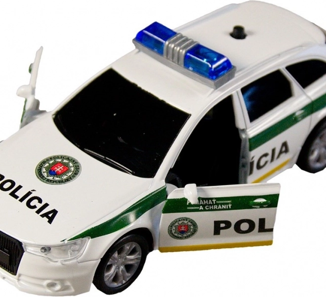 Voiture de secours et police à rétro-friction