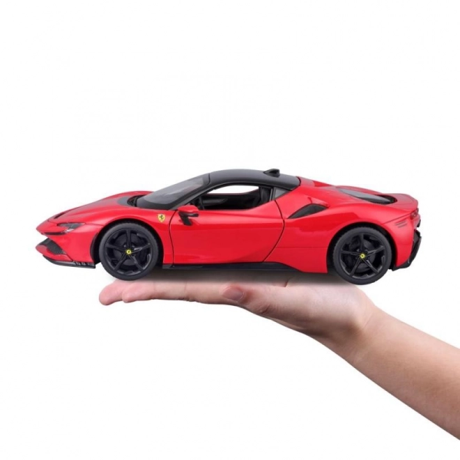 Modèle métallique Ferrari SF90 Stradale rouge 1:18