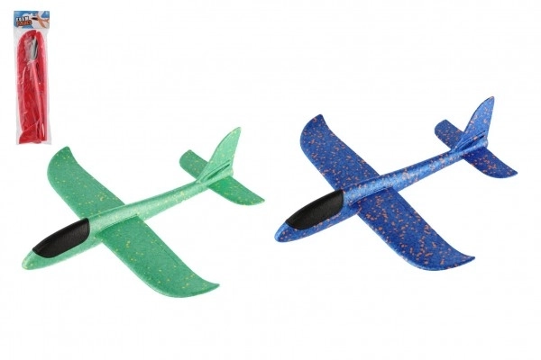 Avion planeur modèle en mousse 47cm 3 couleurs sur carte