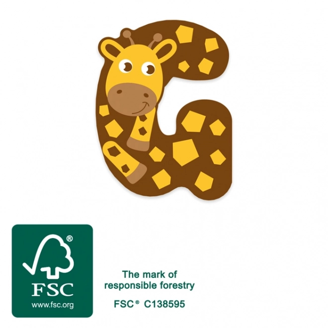 Petite Lettre G en bois Girafe Small Foot