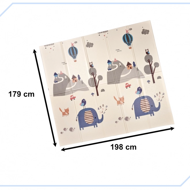 Tapis éducatif pliable en mousse rue/forêt