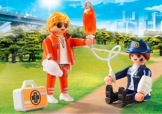 Pack Duo Figurines 70823 Médecin de l'ambulance et policière