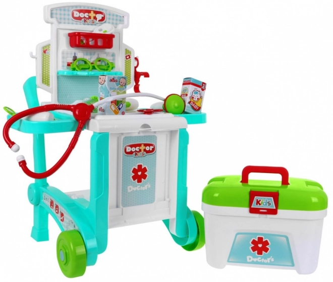 Cabinet médical portable pour enfants 3+ Valise + table + 2 types de chariots + accessoires