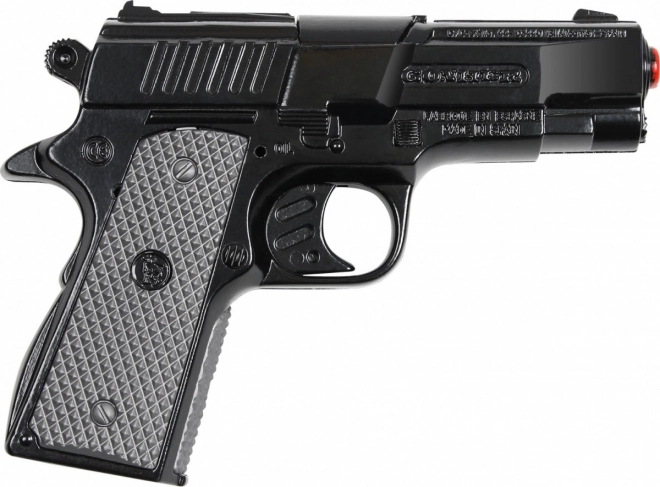 Pistolet de police noir en métal 8 coups