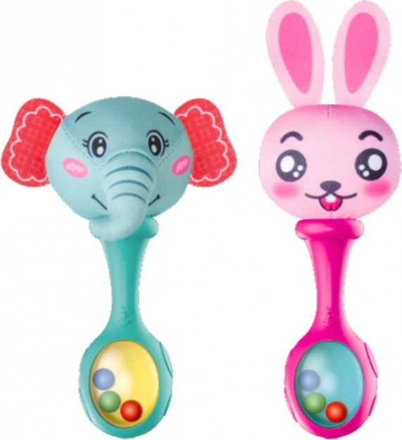 Ensemble de hochets avec balle douce Lapin et Éléphant