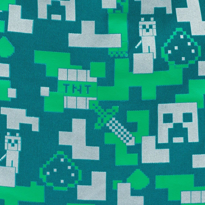 Sac à dos de poche avec Creeper argenté de MINECRAFT