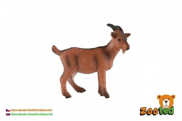 Chèvre domestique - brune à poil court zooted 8cm dans un sac