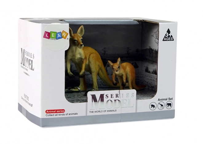 Ensemble de 2 figurines de kangourous avec petits Animaux du monde