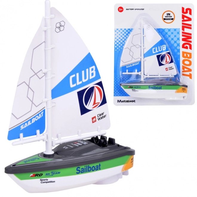 Voilier coloré avec batteries ZA5234 – Vert