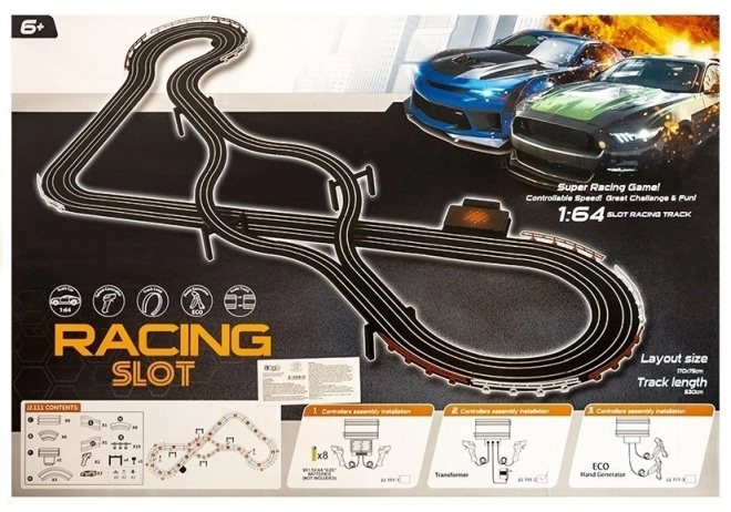Piste de course 2 voitures Slot Cars 1:64