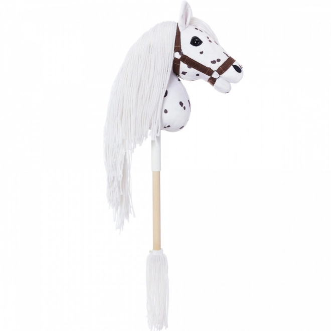 Cheval à bâton Hobby Horse de la collection HOPPIHORSE Sport Edition en couleur léopard blanc