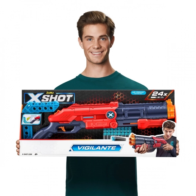 ZURU X-SHOT EXCEL Vigilante lanceur 24 fléchettes