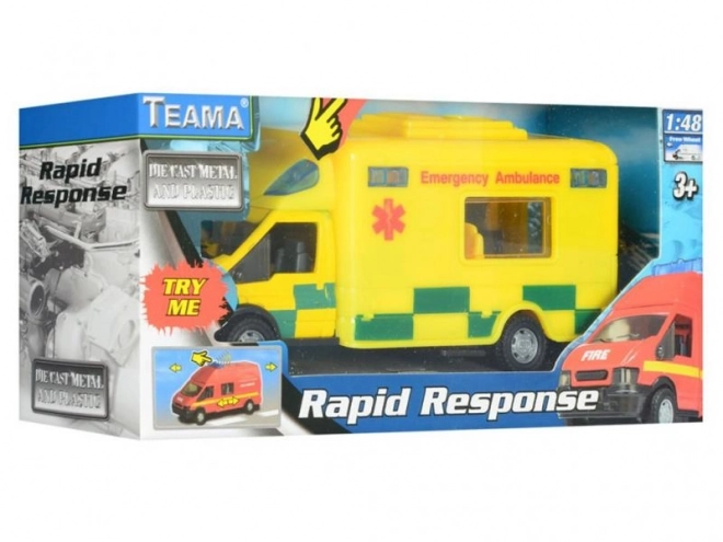 Voiture métallique Rapid 1:48 avec son