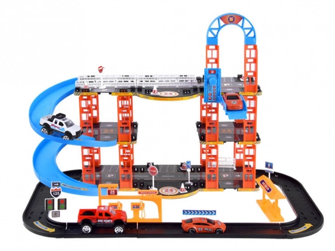 Parking à étages avec ascenseur et 4 véhicules