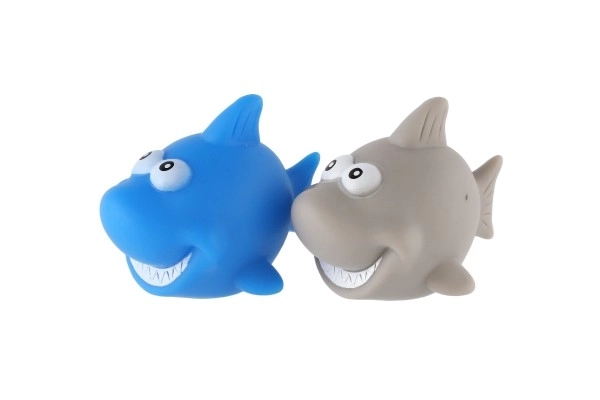 Requin jouet brillant dans l'eau, plastique 6cm fonctionnant sur piles, possibilité de deux couleurs