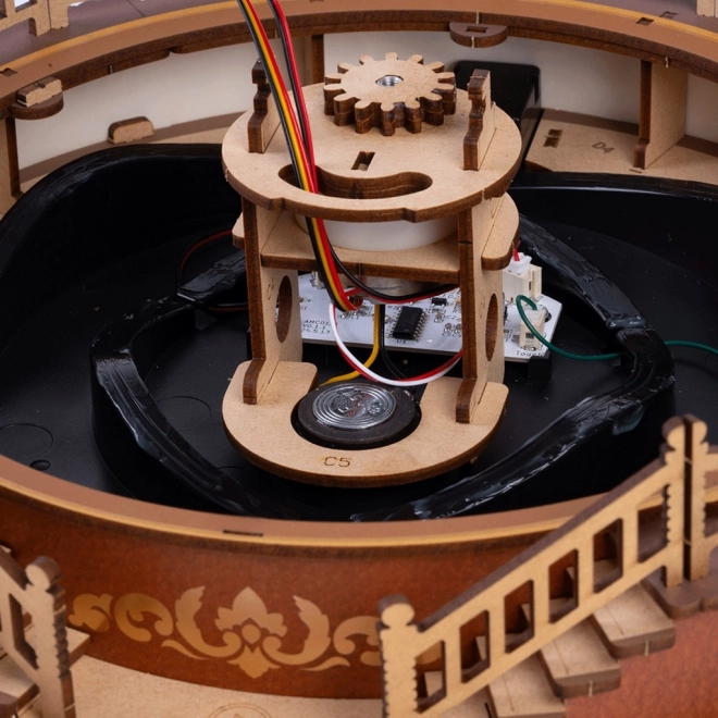 RoboTime 3D manège en bois boîte à musique