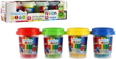 pâte à modeler pour enfants 4× gobelets – différents types