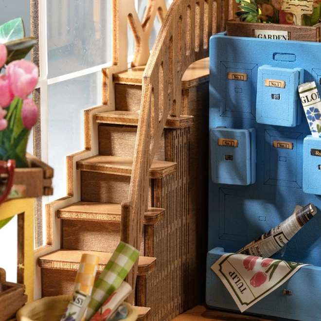 Puzzle 3D RoboTime Butoir de livre Maison de jardin (en bois)