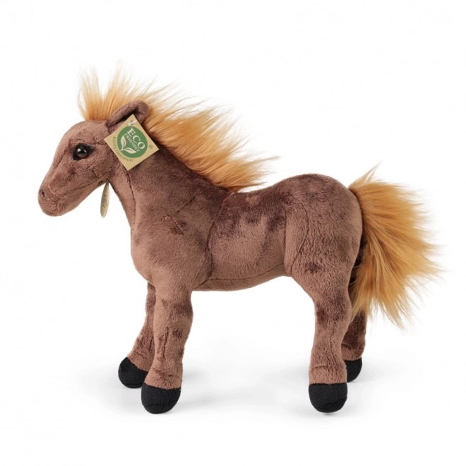 Cheval en peluche brun 29 cm ÉCOLOGIQUE