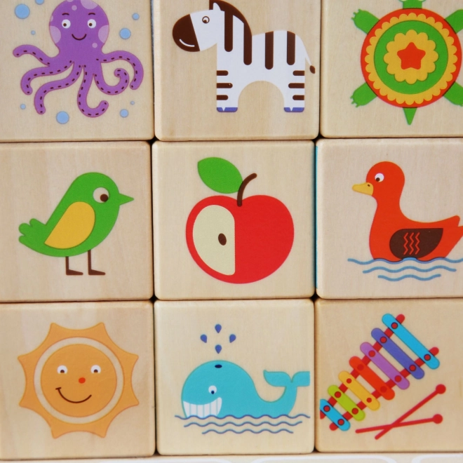 Cubes Intelligents de Lucy&Leo – Ensemble en bois pour l'apprentissage de l'alphabet anglais