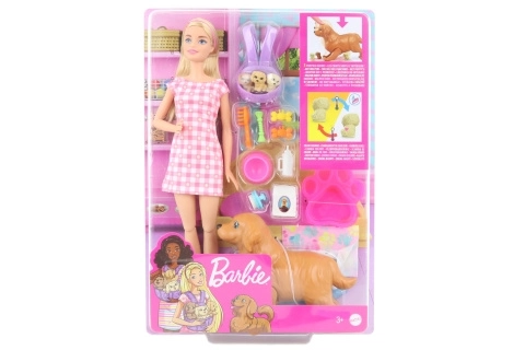 Mattel poupée Barbie et chiots nouveau-nés