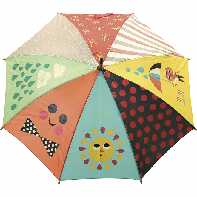 Parapluie coloré pour enfants avec poignée en forme de chat