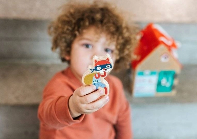 Lilliputiens – maison en bois avec verrous