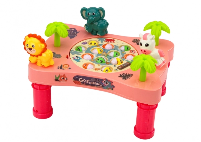 Table de jeu de pêche rose