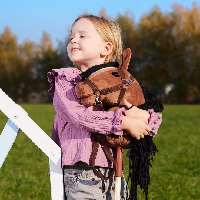 Cheval en bâton Hobby Horse HOPPIHORSE brun foncé