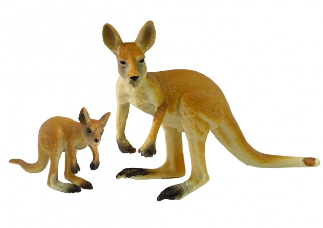 Ensemble de 2 figurines de kangourous avec petits Animaux du monde