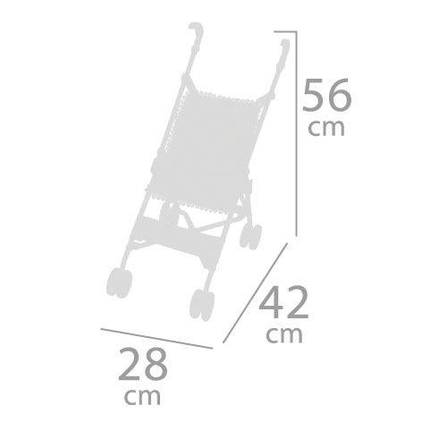 Poussette DeCuevas 90090 pliable pour poupées cannes Martina 2021 - 56 cm