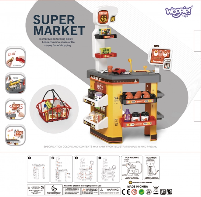 Supermarchés interactifs pour enfants avec accessoires