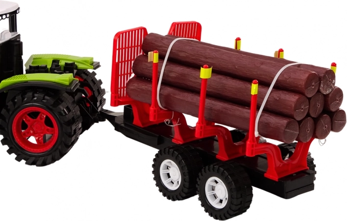 Ensemble réaliste tracteur + remorque