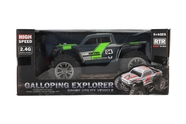 Pick up RC tout-terrain gris-vert télécommandé