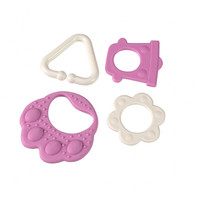 Anneau de dentition patte d'ours rose