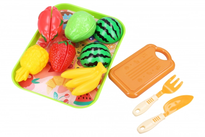 Ensemble de fruits à découper