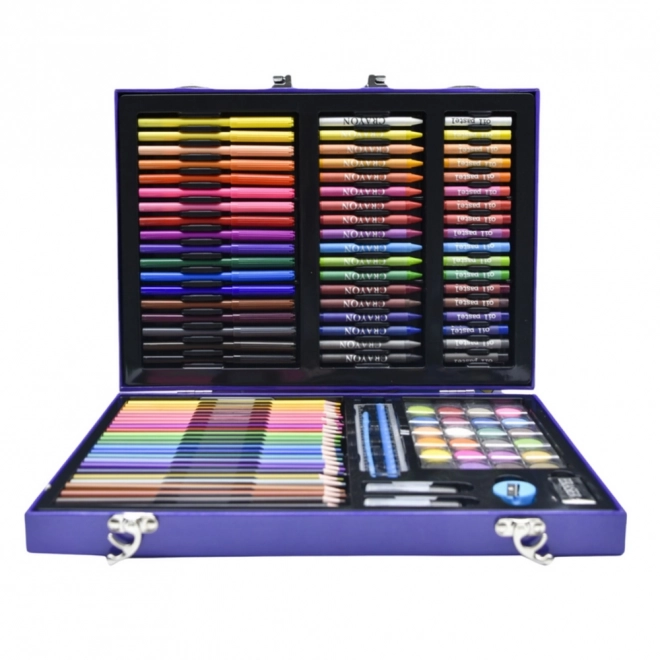 Set artistique avec valise licorne rose 128 pièces