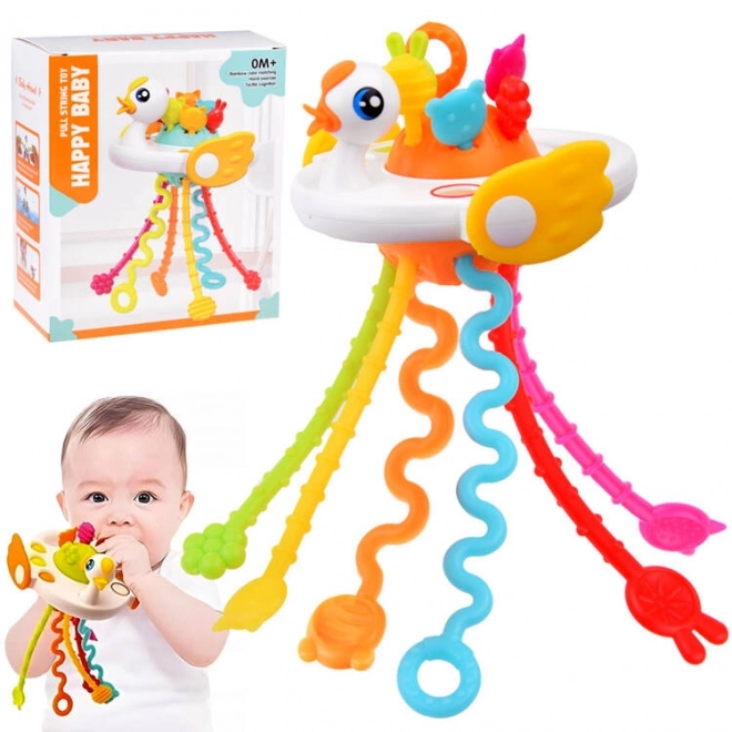 Hochet sensoriel avec motif cygne