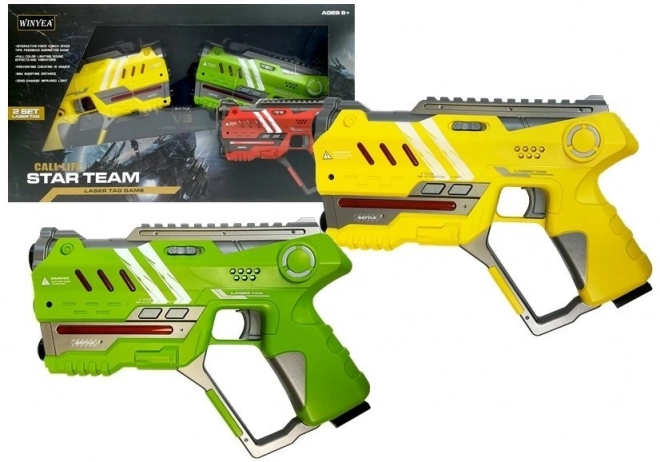 Kit Pistolets Laser Tag - 4 équipes et 2 couleurs