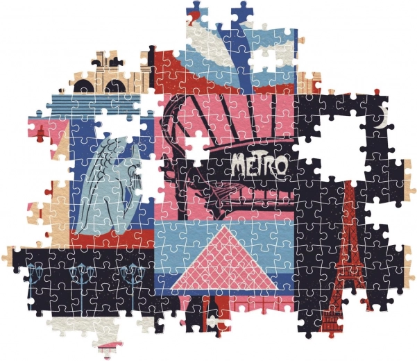 Collage parisien stylé avec impression détaillée