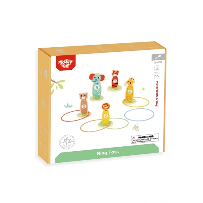 Jeu d'adresse en bois Tooky Toy - lancer sur cible animaux