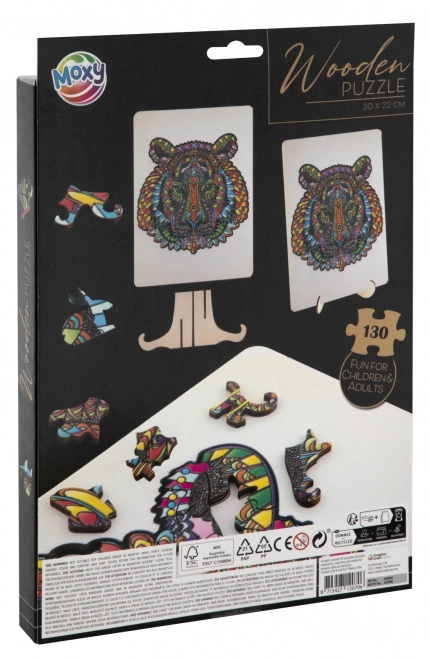 Puzzle de contours Moxy tigre 130 pièces