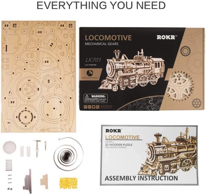 Locomotive - Kit de construction en bois 3D