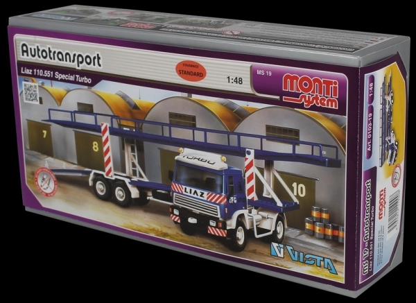 Jeu de construction Monti System MS 19 Autotransport Liaz 1:48 en boîte 31,5x16,5x7,5cm
