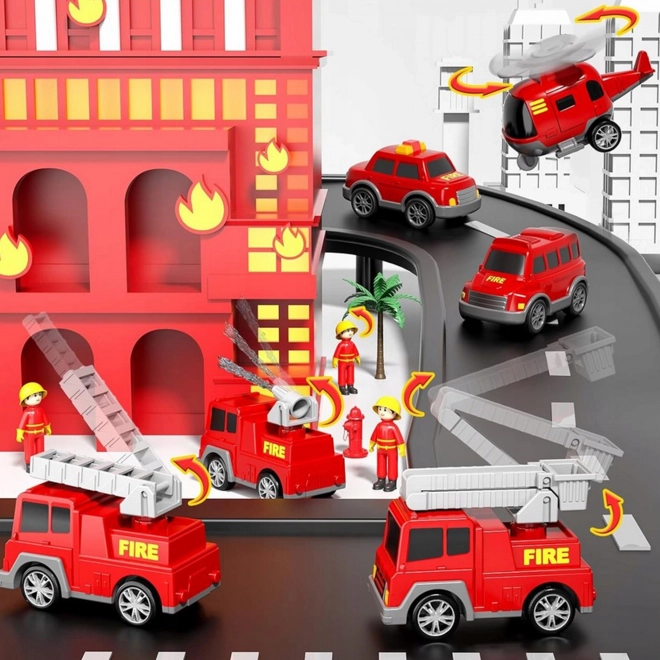 Ensemble de pompiers Laweta avec cinq véhicules de Woopie
